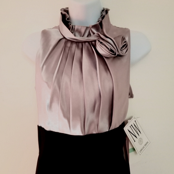 NWT🎁FREE GIFT INCLUDED🎁 Cocktail Dress Roses Stretchable Midi Sleeveless - Picture 3 of 15